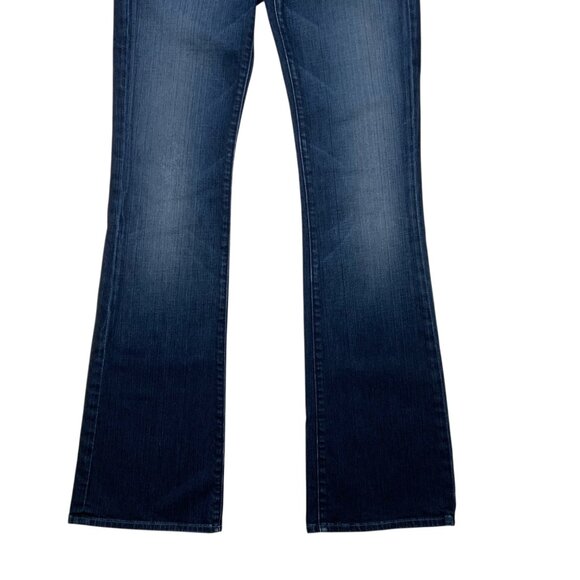 7 For All Mankind 7FAM Bootcut Jeans 28 Dark Blue Wash - Picture 10 of 13